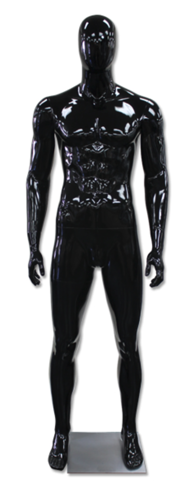 Kirby Egghead Male Mannequin Glossy Black