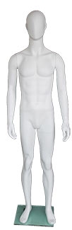 Matte White Male Egghead Mannequin Height