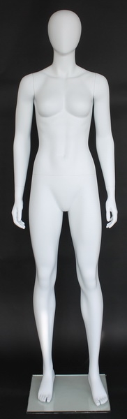 Matte White Female Egghead Mannequin Height