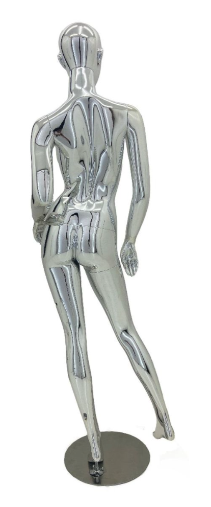 Stylish Mirrored Chrome Mannequins - Male and Female Options - Full Body  with Egg Head