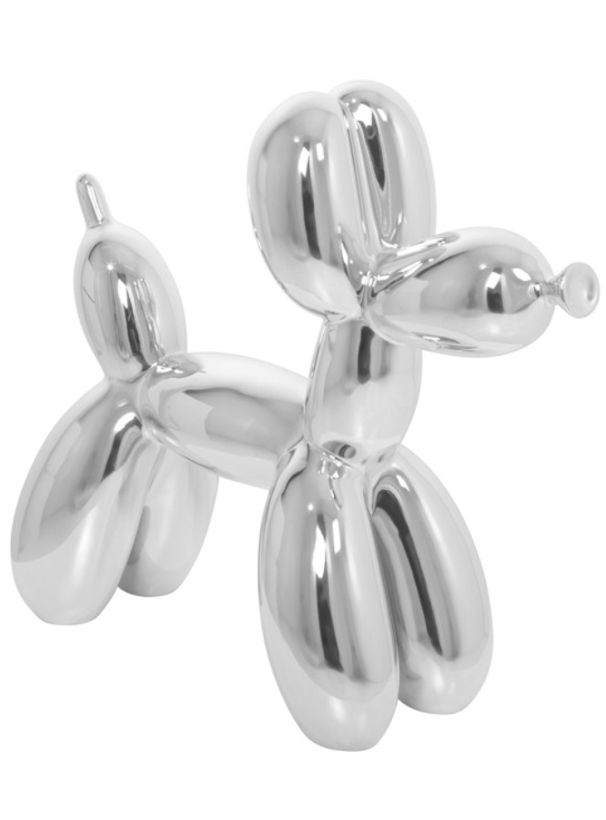 Metallic Silver Balloon Animal Dog Mannequin